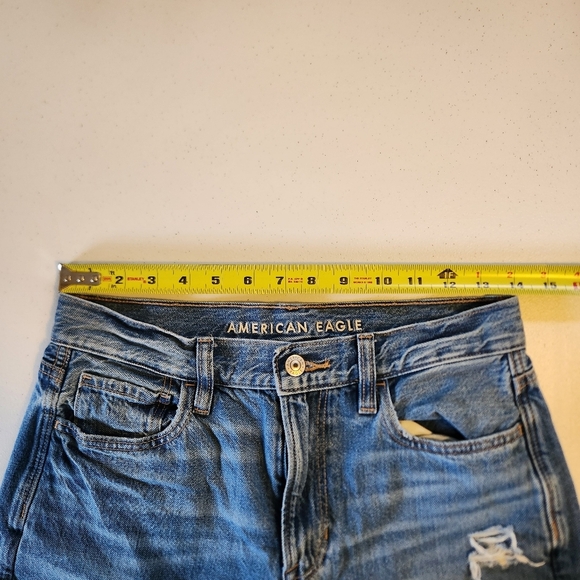 American Eagle AEO Mom Jeans Stretch 100% Cotton High Waisted Rise 90s Size 4 - Picture 9 of 12